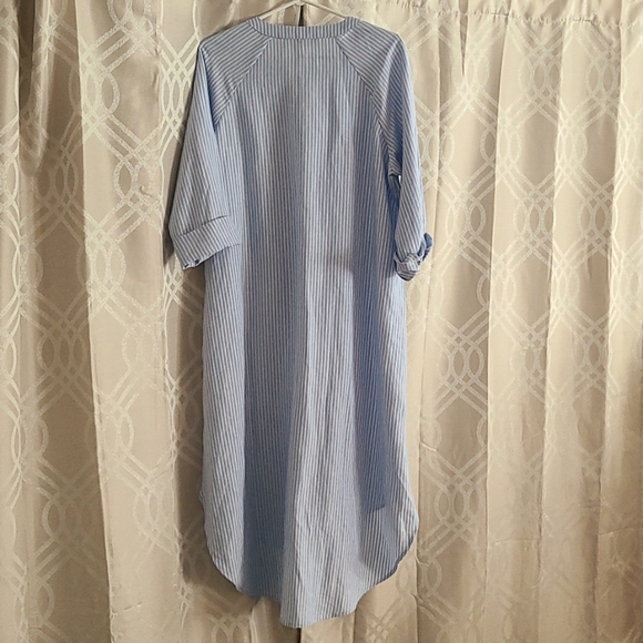 Loft Striped Hi-Lo Shirtdress - Picture 2 of 3